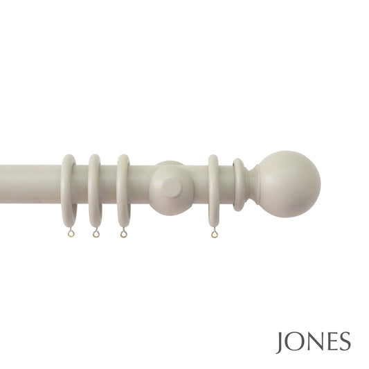 Jones Estate Ball 48mm Wooden Curtain Pole - Clay