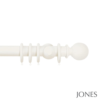 Jones Florentine Ball 48mm Wooden Curtain Pole - Cotton