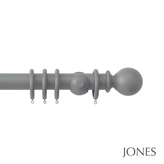 Jones Estate Ball 48mm Wooden Curtain Pole - Lead