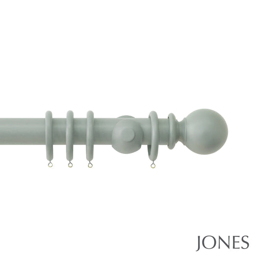 Jones Estate Ball 48mm Wooden Curtain Pole - Mercury