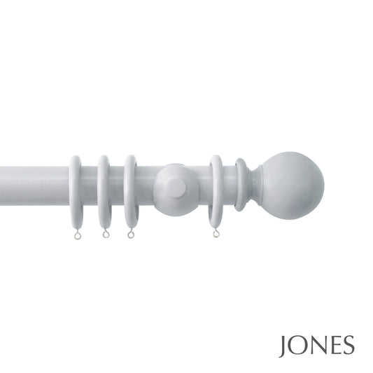 Jones Estate Ball 48mm Wooden Curtain Pole - Shingle