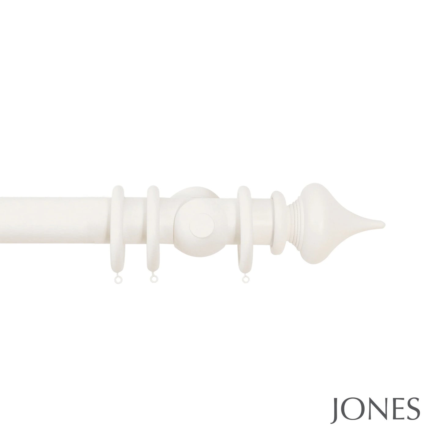 Jones Florentine Minaret 48mm Wooden Curtain Pole - Cotton