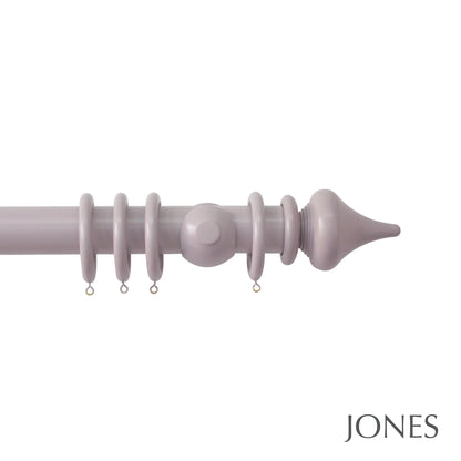 Jones Estate Minaret 48mm Wooden Curtain Pole - Heather