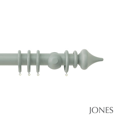 Jones Estate Minaret 48mm Wooden Curtain Pole - Mercury