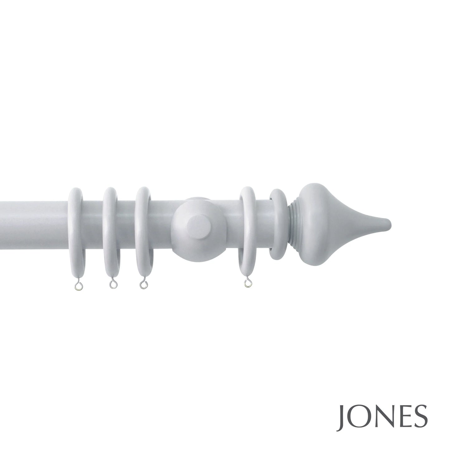 Jones Estate Minaret 48mm Wooden Curtain Pole - Shingle