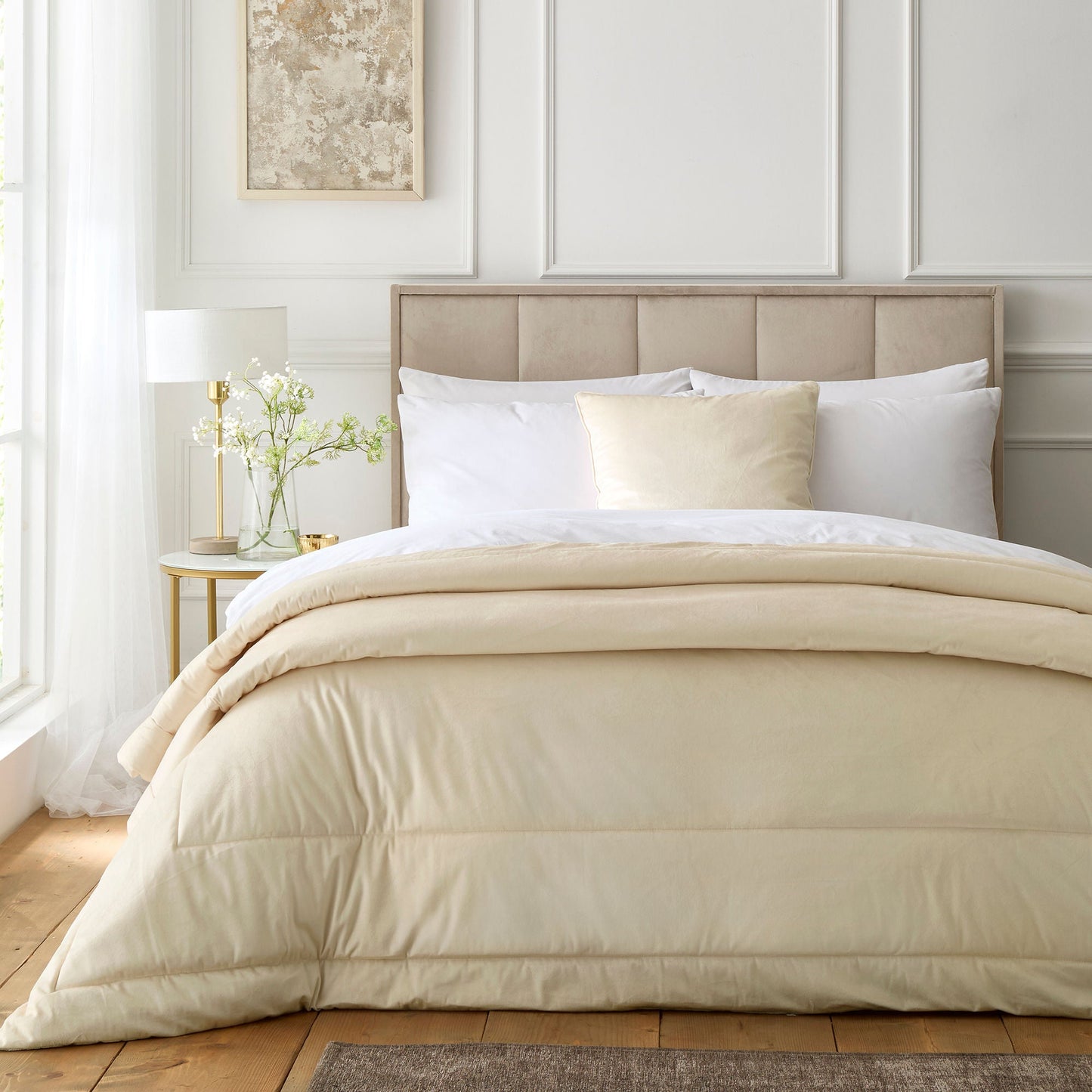 Harlan Bedspread in Cream 235 x 235cm - Bedspread - Appletree