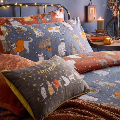 Furn Halloween Pawty Duvet Cover Set - Multicolour