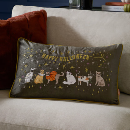 Furn Halloween Pawty Cushion - Multicolour