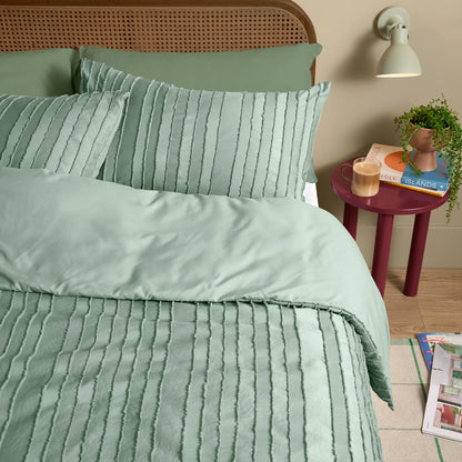 Duvet Day Harrison Stripe Duvet Cover Set - Eucalyptus