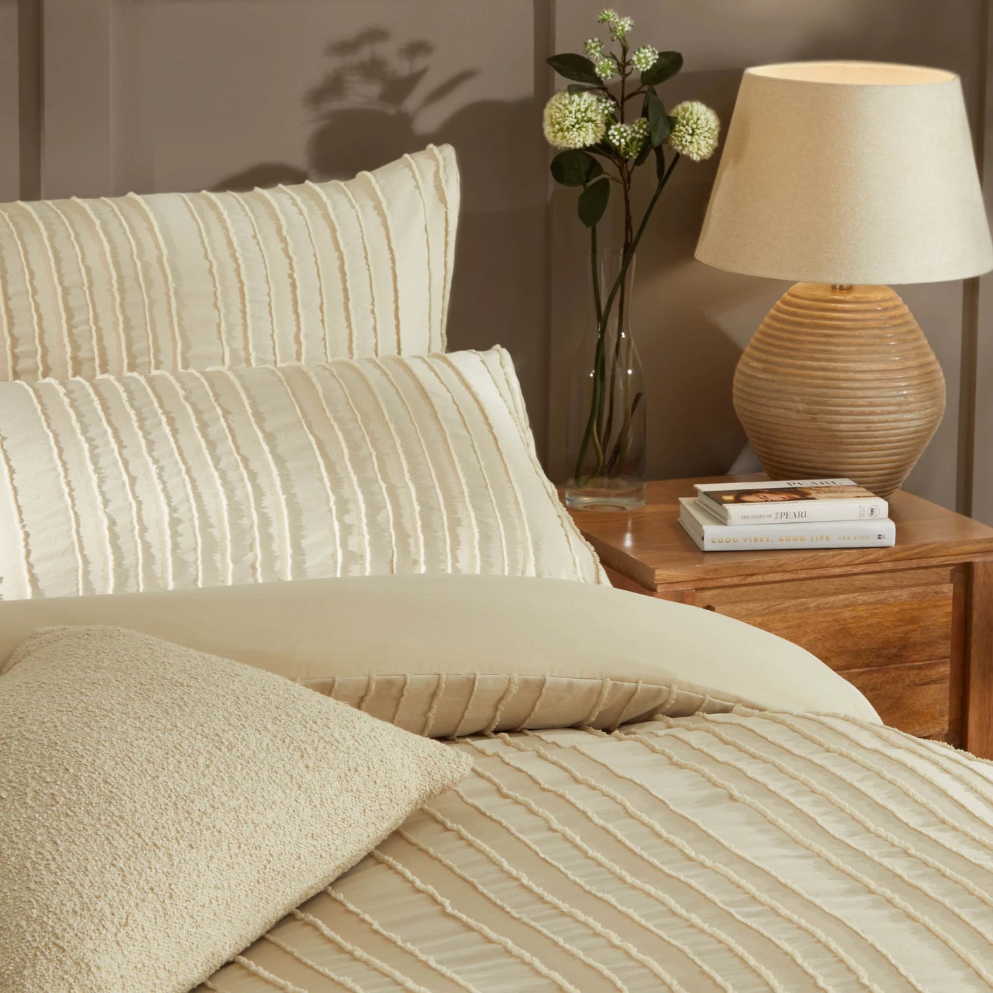 Duvet Day Harrison Stripe Duvet Cover Set - Linen