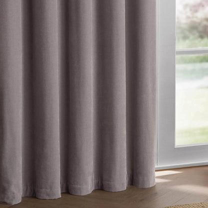 Yard Heavy Chenille Pencil Pleat Curtains - Mauve