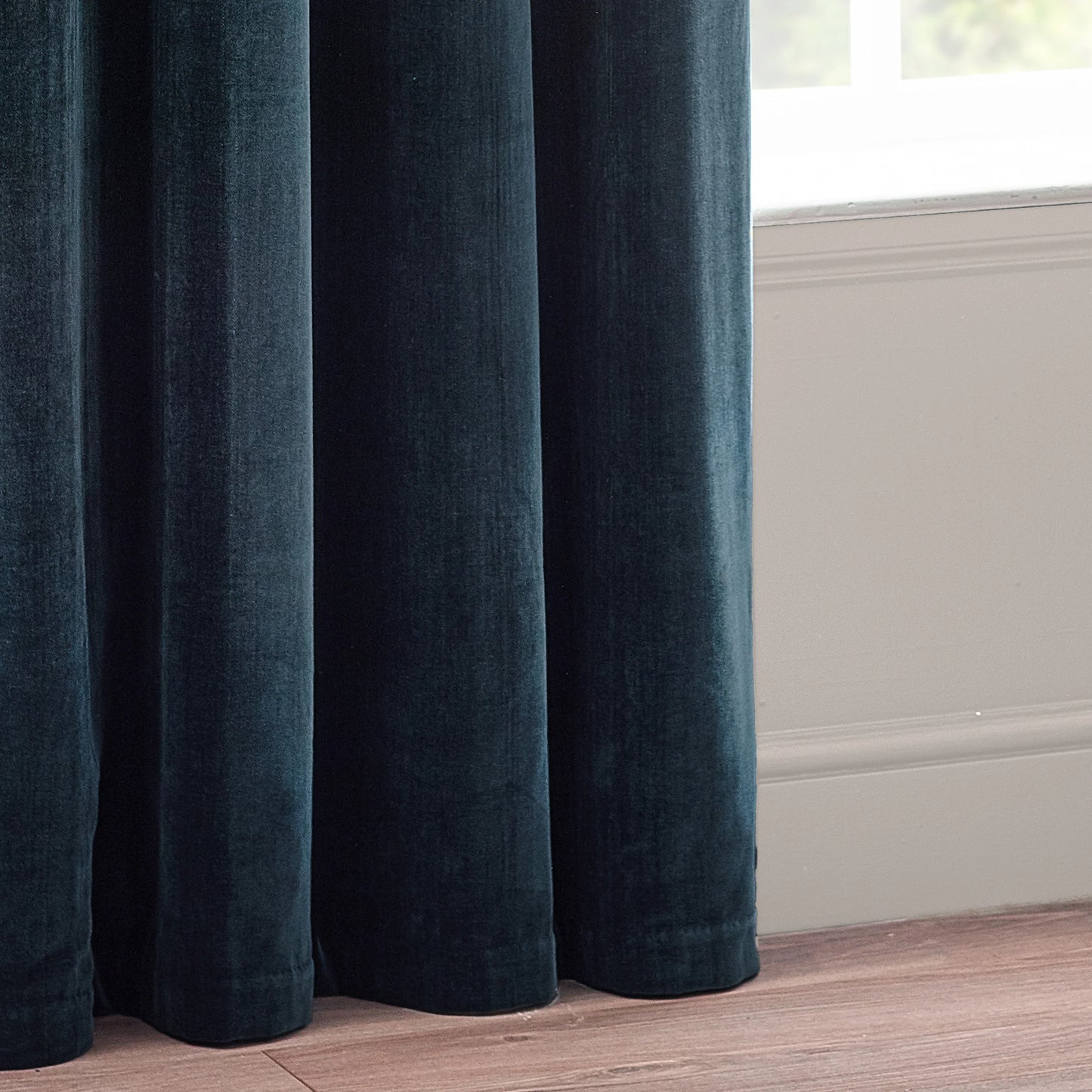 Yard Heavy Chenille Eyelet Curtains - Navy