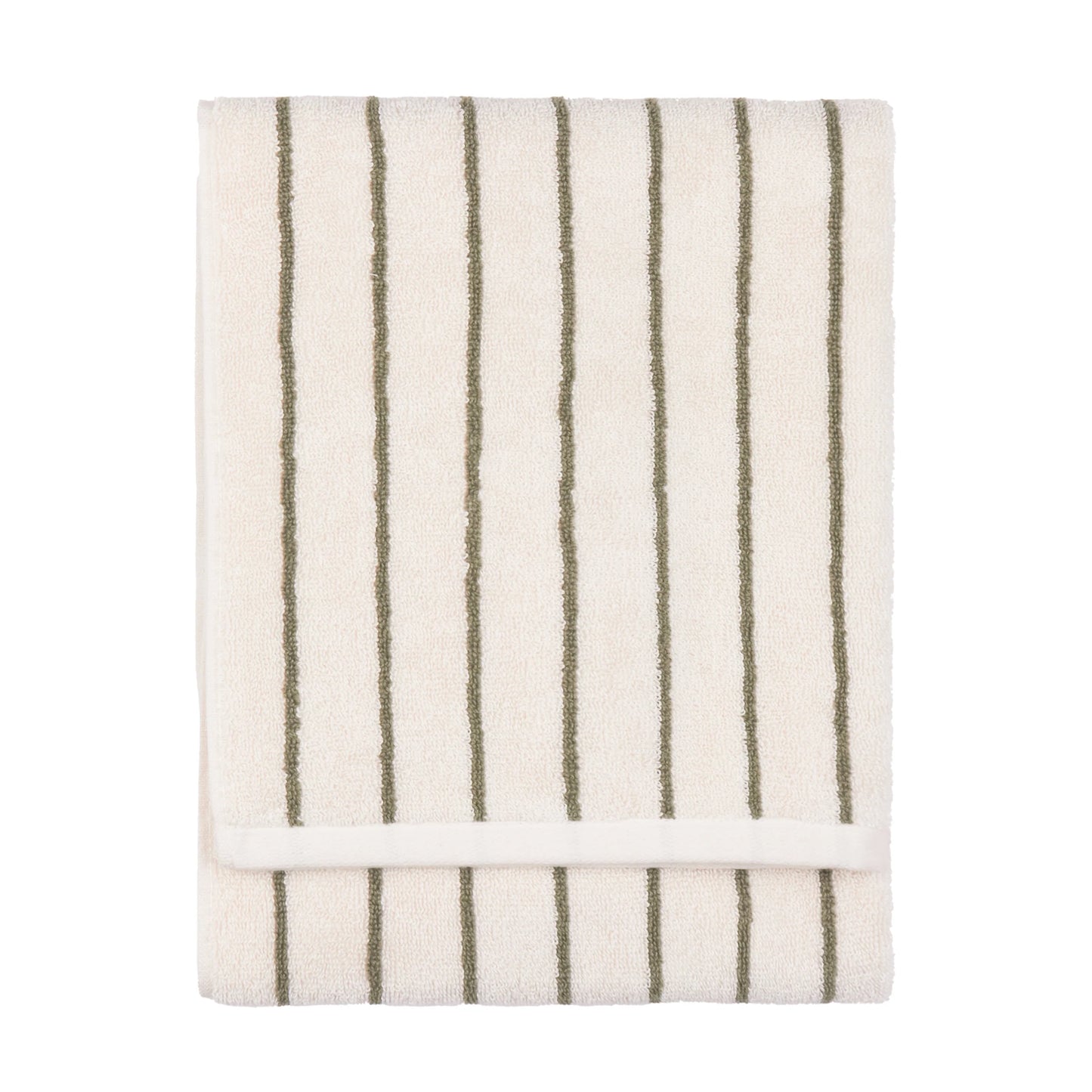 Yard Hebden Narrow Stripe Bath Towels - Olive