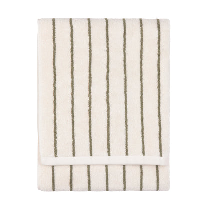 Yard Hebden Narrow Stripe Bath Towels - Olive