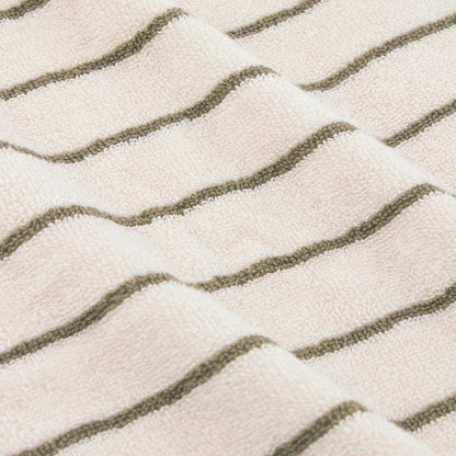 Yard Hebden Narrow Stripe Bath Towels - Olive