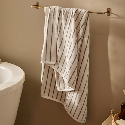 Yard Hebden Narrow Stripe Bath Towels - Mole