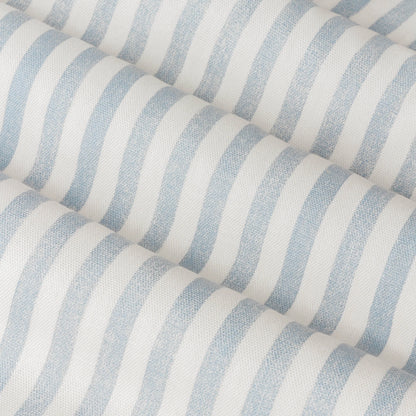 Yard Hebden Stripe Pencil Pleat Curtains - Mineral Blue
