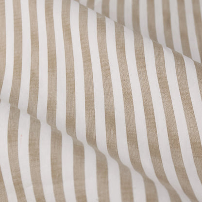 Yard Hebden Stripe Pencil Pleat Curtains - Natural