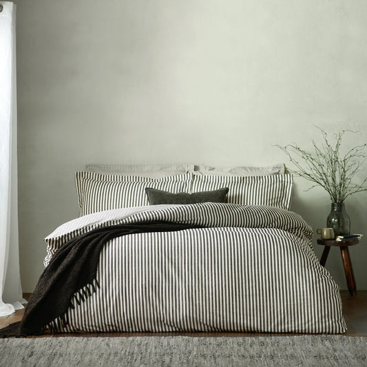 Yard Hebden Stripe Duvet Cover Set - Black