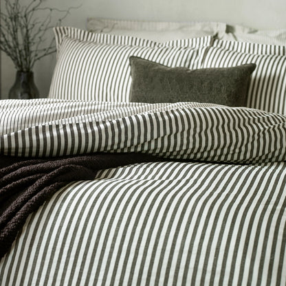Yard Hebden Stripe Duvet Cover Set - Black