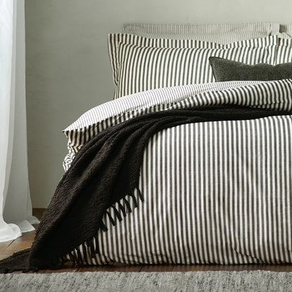 Yard Hebden Stripe Duvet Cover Set - Black
