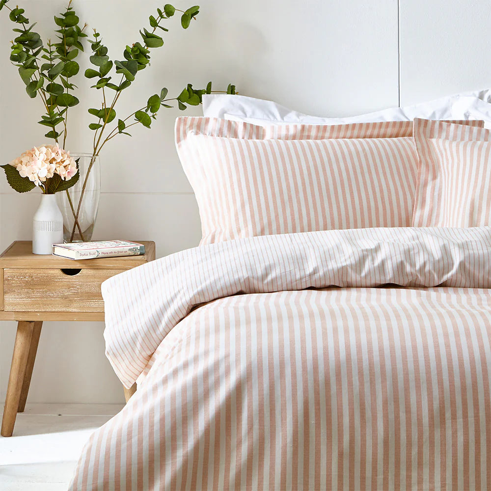 Yard Hebden Stripe Duvet Cover Set - Blush
