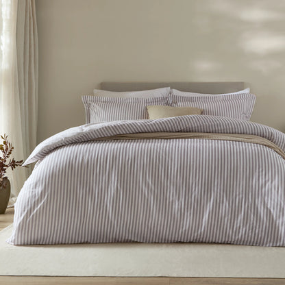 Yard Hebden Stripe Duvet Cover Set - Mauve