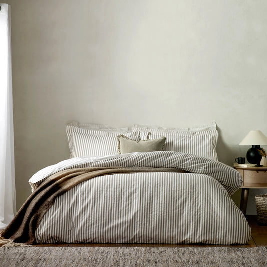 Yard Hebden Stripe Duvet Cover Set - Mole
