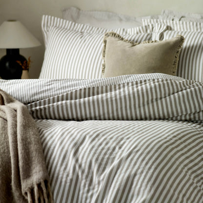 Yard Hebden Stripe Duvet Cover Set - Mole