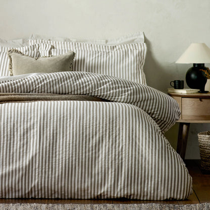 Yard Hebden Stripe Duvet Cover Set - Mole