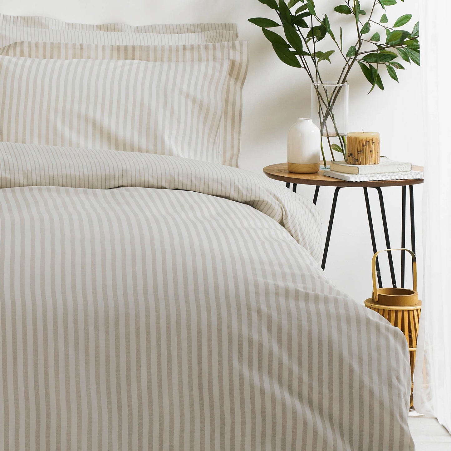 Yard Hebden Stripe Duvet Cover Set - Natural
