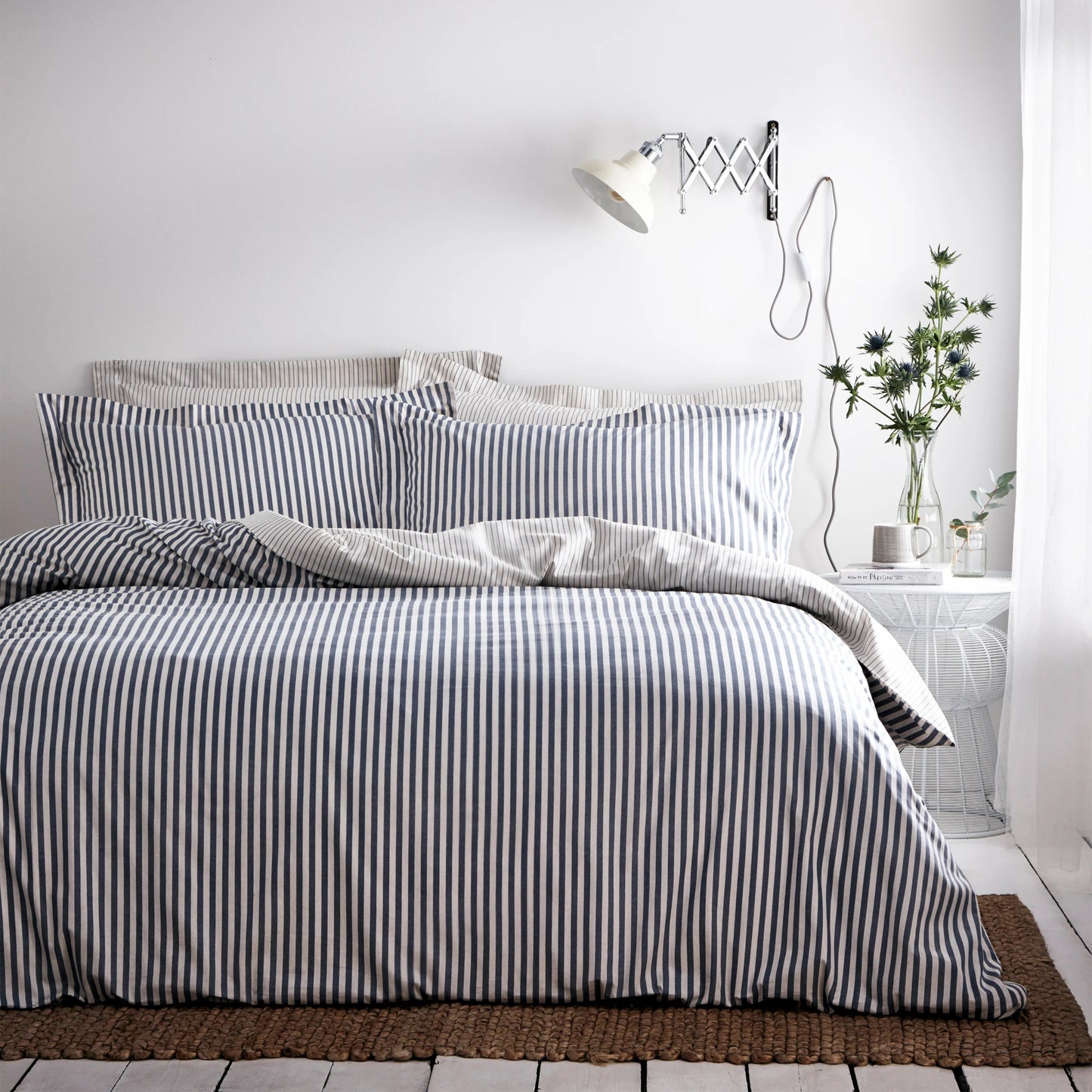 Yard Hebden Stripe Duvet Cover Set - Navy