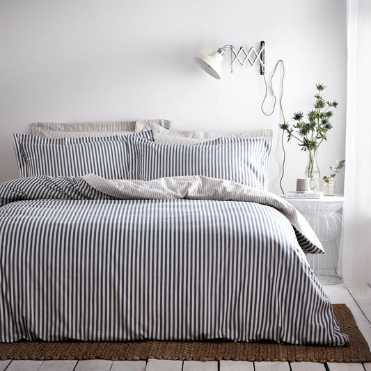 Yard Hebden Stripe Duvet Cover Set - Navy