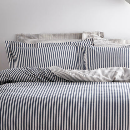 Yard Hebden Stripe Duvet Cover Set - Navy