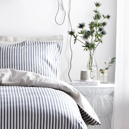 Yard Hebden Stripe Duvet Cover Set - Navy