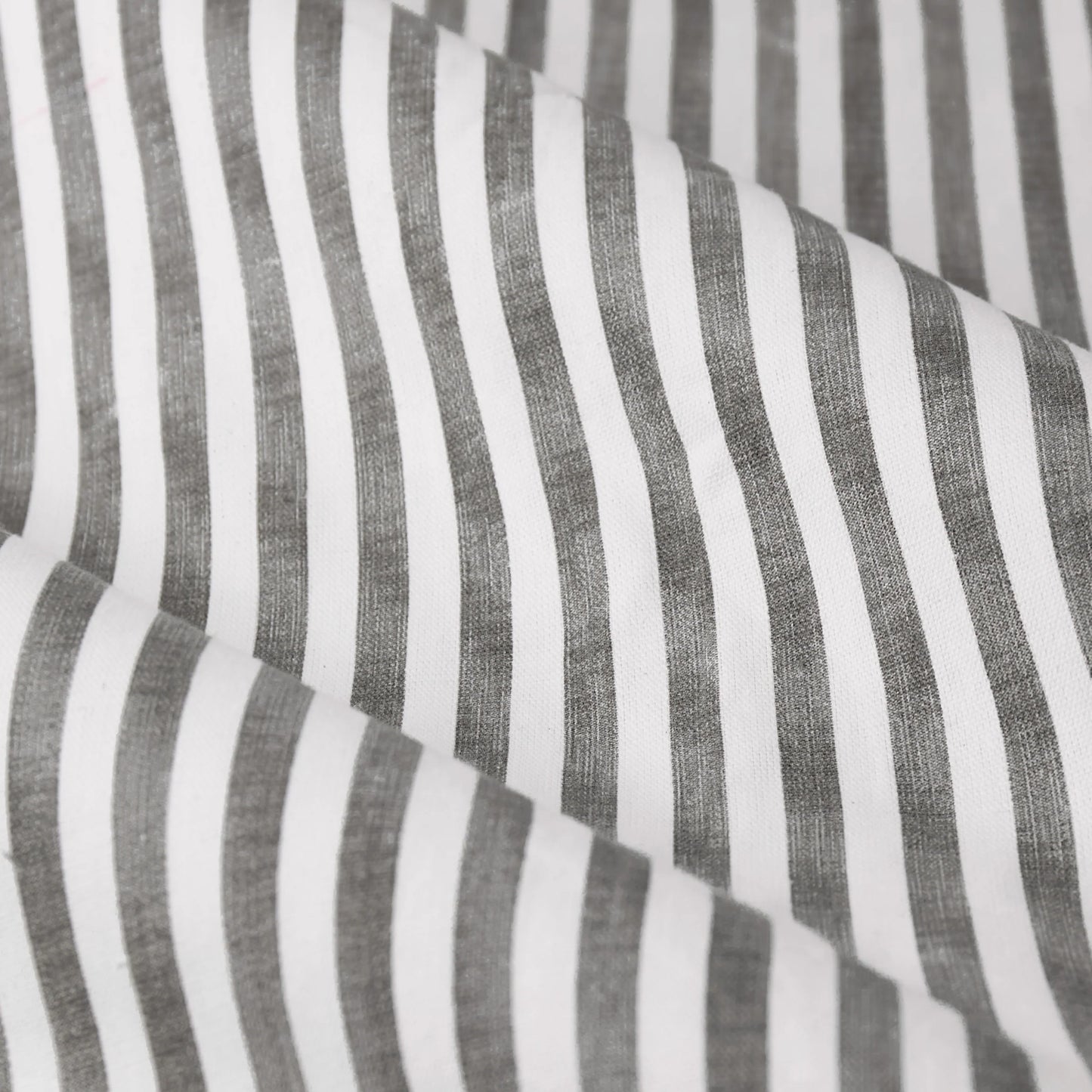 Yard Hebden Stripe Eyelet Curtains - Grey