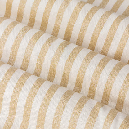 Yard Hebden Stripe Eyelet Curtains - Honey Yellow
