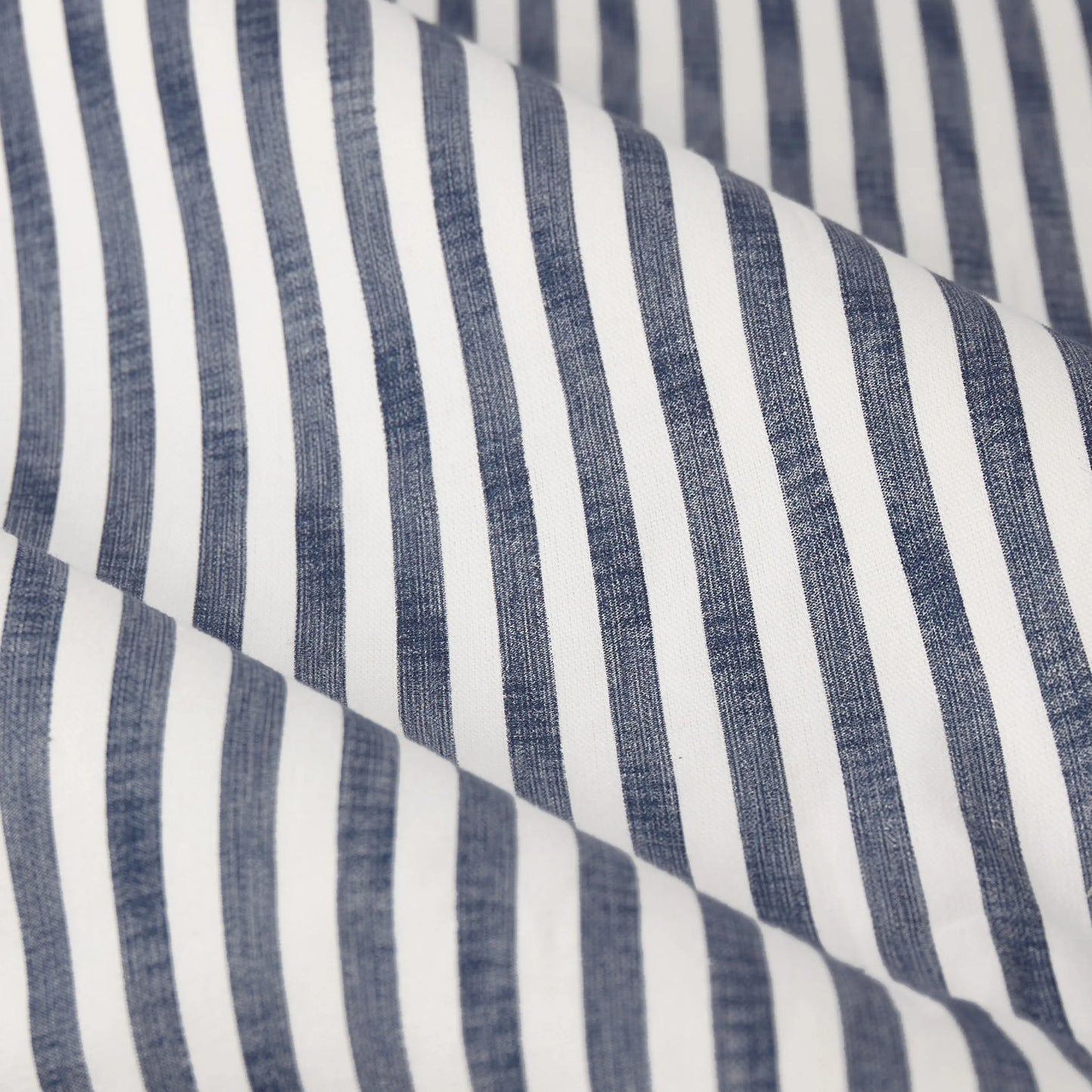 Yard Hebden Stripe Eyelet Curtains - Navy