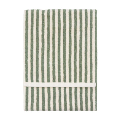 Yard Hebden Stripe Bath Towels - Forest