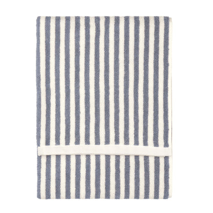 Yard Hebden Stripe Bath Towels - Mineral Blue