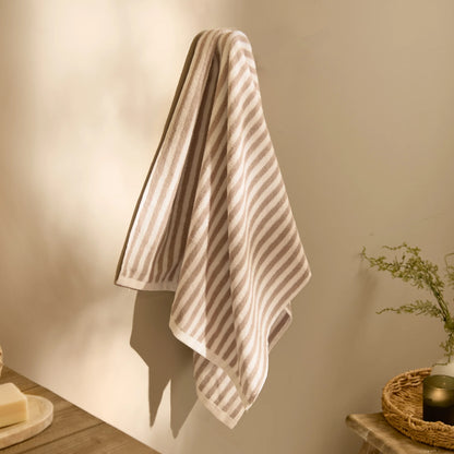 Yard Hebden Stripe Bath Towels - Natural