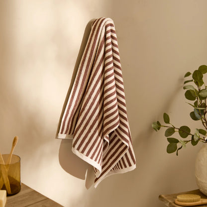 Yard Hebden Stripe Bath Towels - Pecan