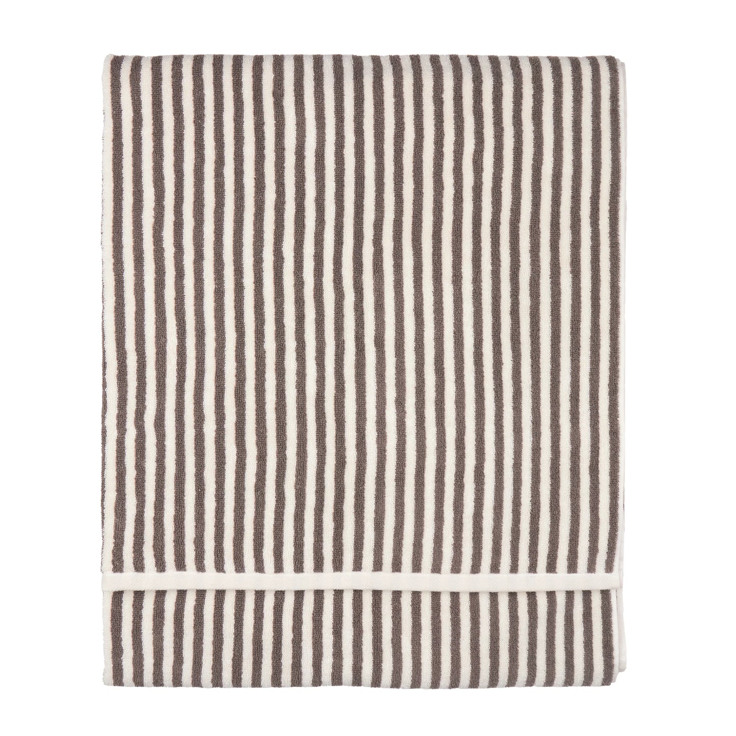 Yard Hebden Stripe Bath Towels - Chocolate