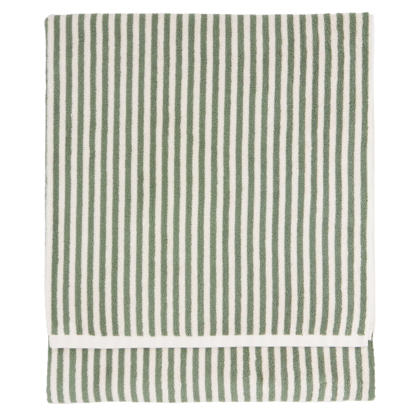 Yard Hebden Stripe Bath Towels - Forest