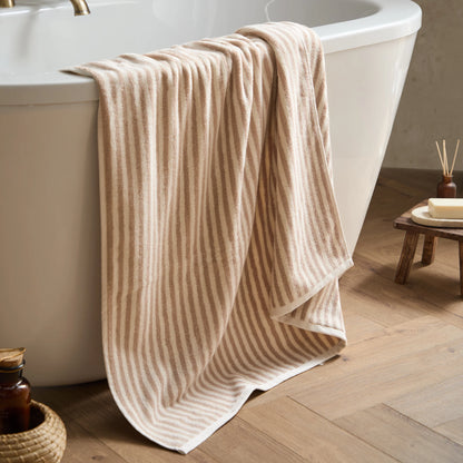 Yard Hebden Stripe Bath Towels - Natural