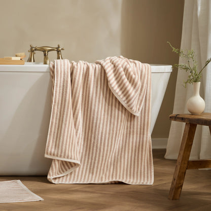 Yard Hebden Stripe Bath Towels - Natural