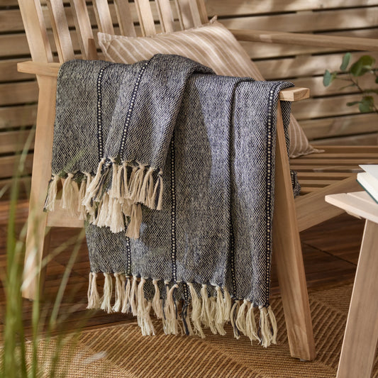 Yard Hedon Outdoor Throw - Navy