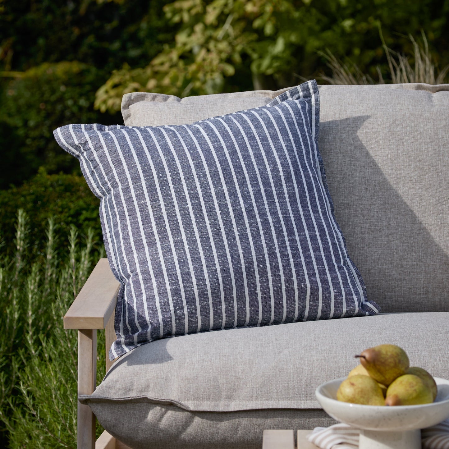 Yard Hessle Stripe Outdoor Cushion - Navy