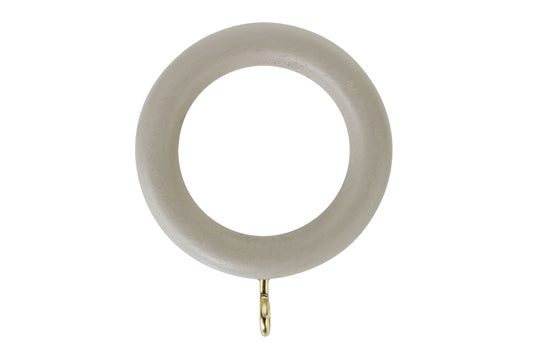 Hallis Honister 28mm Wooden Curtain Rings (Pack of 4) - Cafe Latte