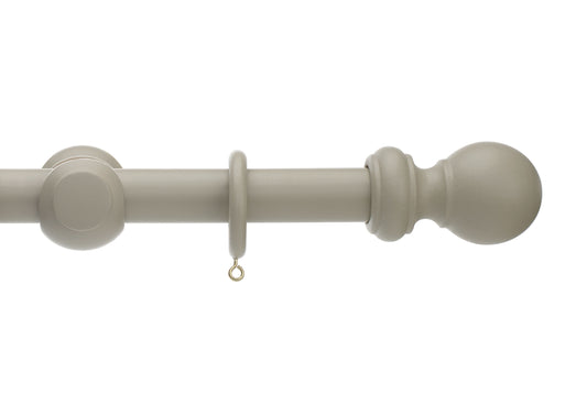 Hallis Honister 28mm Wooden Curtain Pole - Cafe Latte